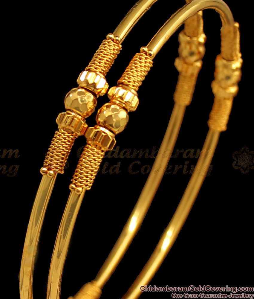 BR1611-2.6 Newly Arrival Design Gold Ball Bangles For Daily Wear