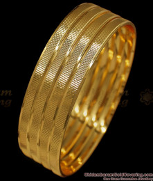 BR1612-2.10 Classical Gold Plated Set Of Four Bangles Daily Wear