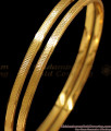 BR1614-2.6 Thin Gold Plated Plain Bangles For Daily Wear