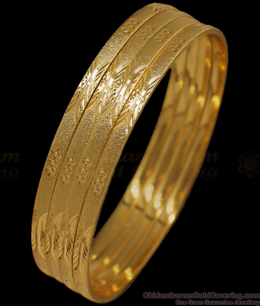 BR1619-2.10 Daily Wear One Gram Gold Bangles Set Of Four Collection