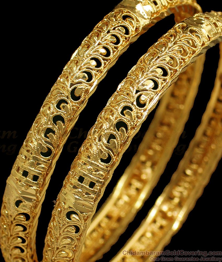 BR1622-2.6 New Arrival One Gram Gold Bangles For Women Daily Wear Collections