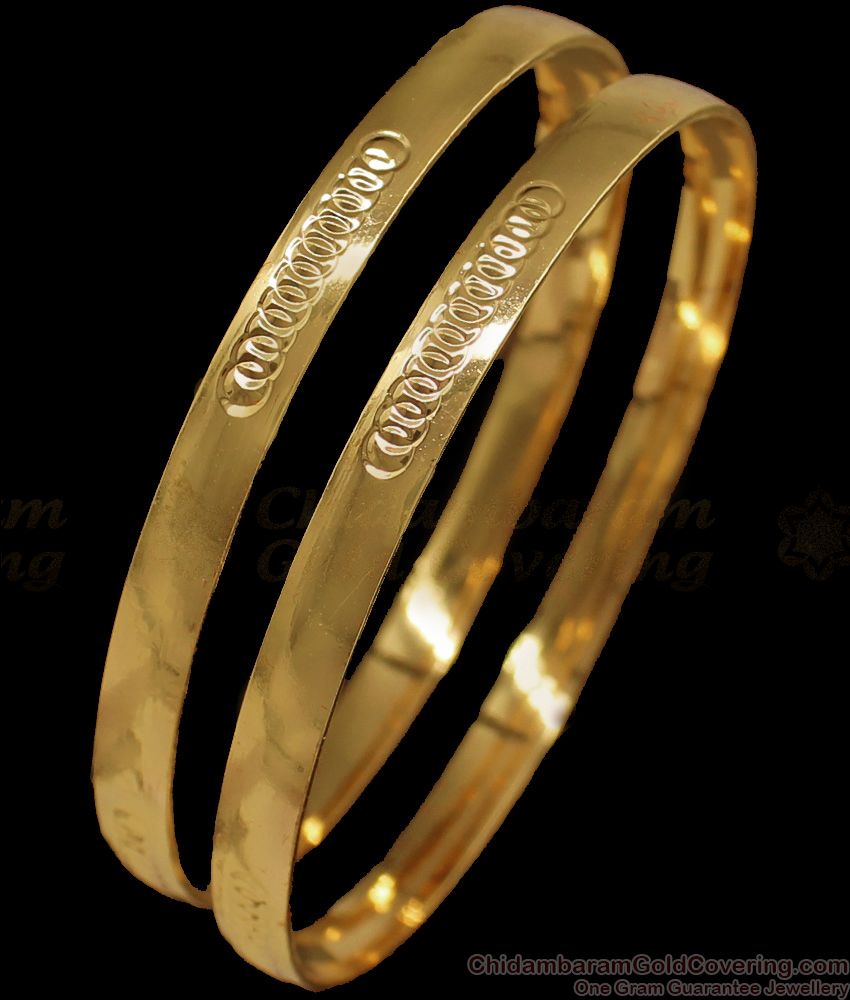 BR1628-2.10 Elegant Daily Wear Gold Bangles For Women