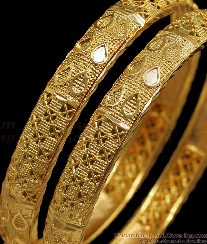 BR1629-2.6 South Indian Unique Gold Bangles Gold Plated Jewelry 