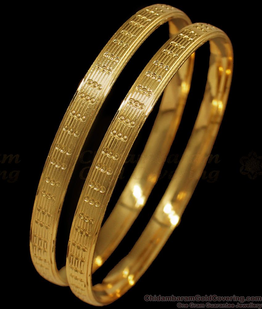 BR1631-2.4  Trendy Gold Bangles One Gram Gold South Indian Jewelry 