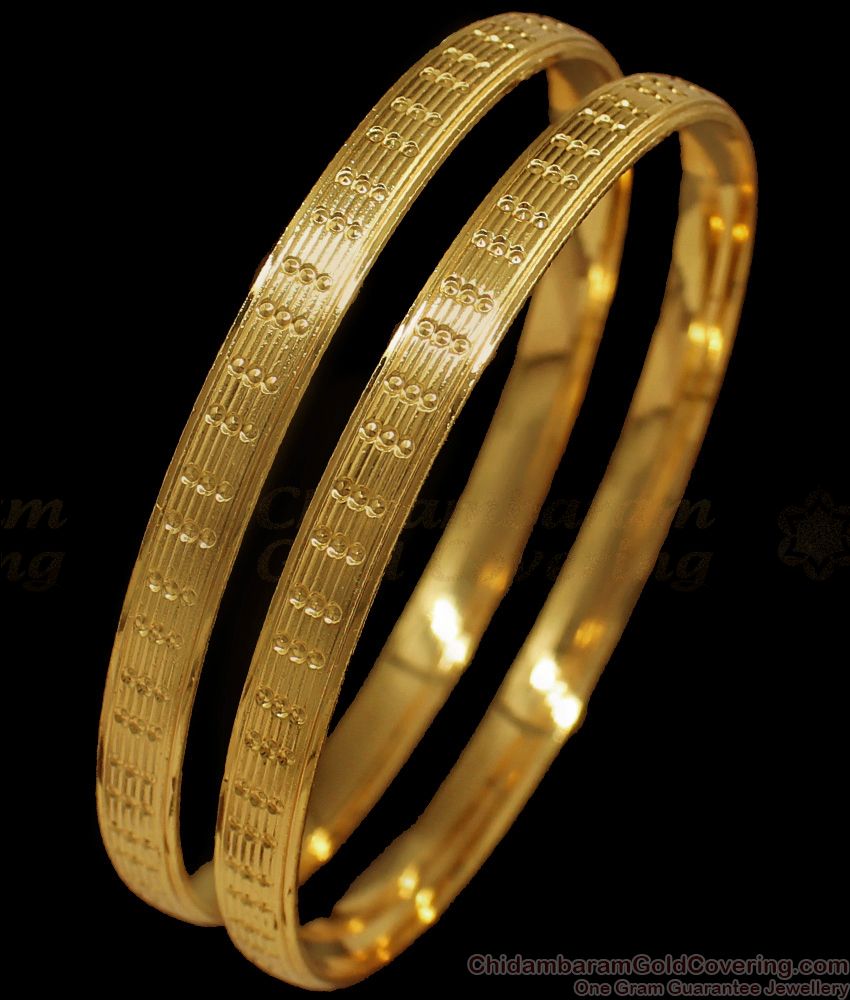 BR1631-2.10 Trendy Gold Bangles One Gram Gold South Indian Jewelry 