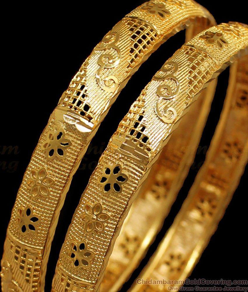 BR1633-2.6 New Gold Bangles For Womens Party Wear Collections