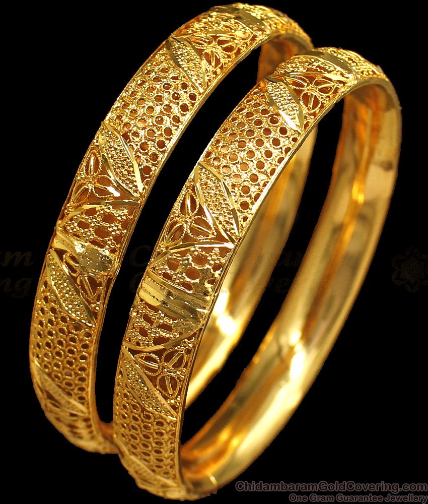 BR1639-2.8 Gold Kada Bangles For Womens Function Wear Collections