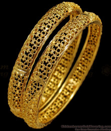 BR1646-2.4 One Gram Gold Bangles Daily Wear Collections For Womens