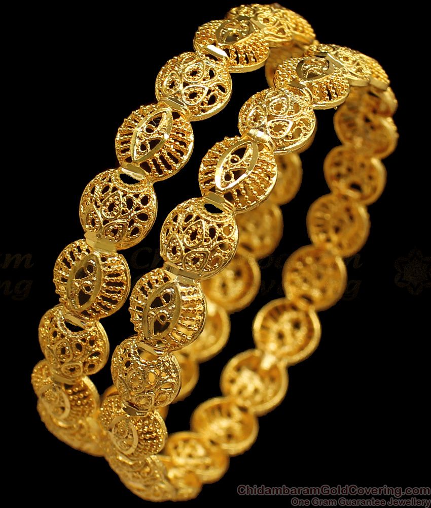 BR1649-2.4 Real Gold Look Bangles Daily Wear Collections 