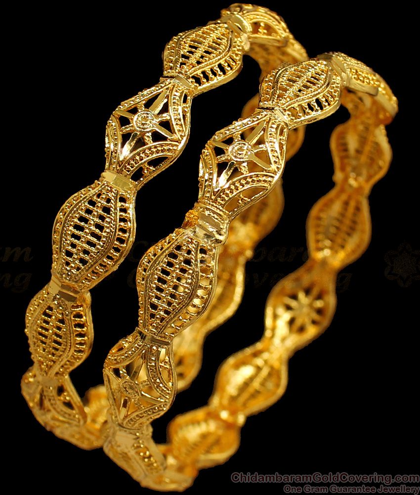 BR1650-2.6 Trendy Gold Bangles Daily Wear Collections 