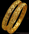 BR1652-2.4 Flower Pattern Gold Plated Bangles Daily Wear Collections 