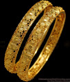 BR1652-2.8 Flower Pattern Gold Plated Bangles Daily Wear Collections 