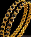 BR1656-2.4 Black Beads Gold Imitation Bangles For Ladies