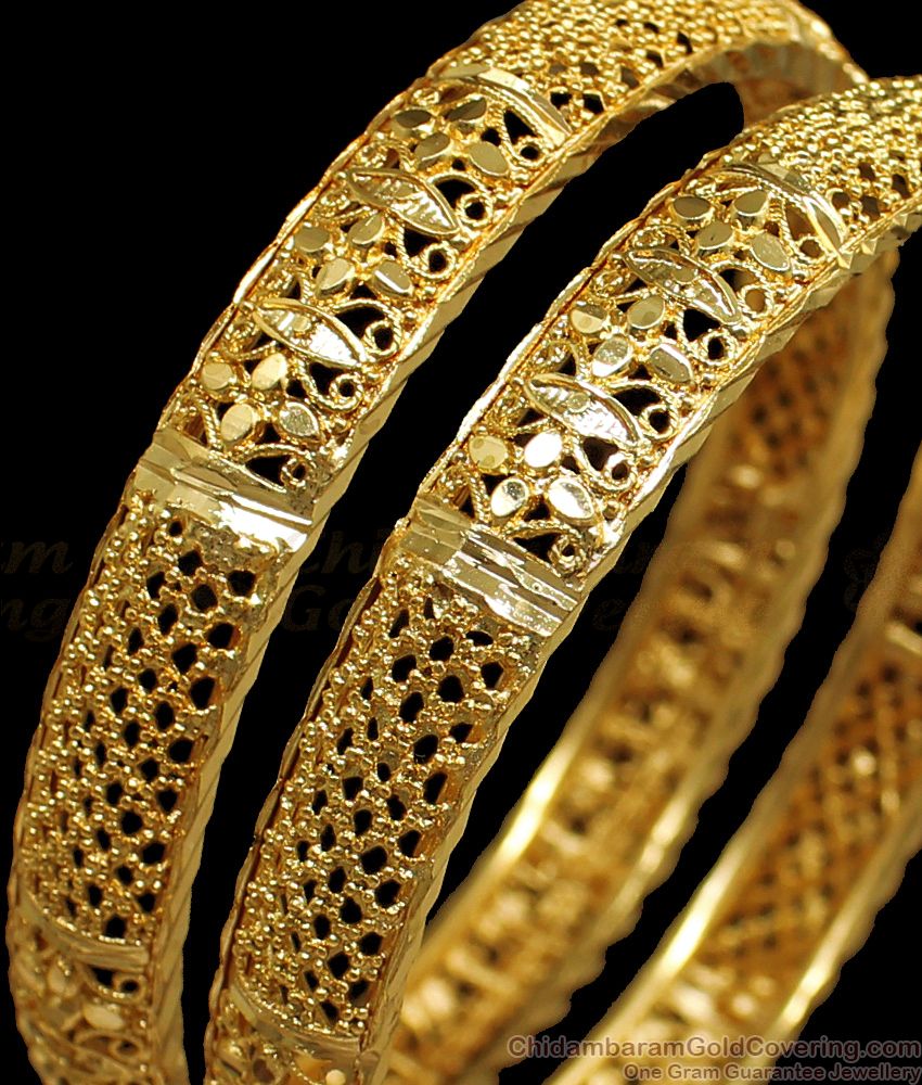 BR1658-2.6 Daily Wear Thick Gold Bangles South Indian Jewelry