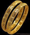 BR1662-2.4 Flower Design Gold Imitation Bangles From Chidambaram Gold Covering