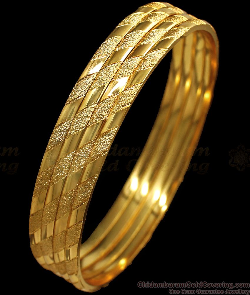 BR1665-2.6 One Gram Gold Bangles For Daily Wear Collection