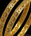 BR1672-2.8 New Collection 1 Gram Gold Bangles From Chidambaram Gold Covering