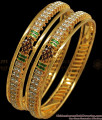 BR1693-2.6 AD Multi Stone Gold Bangles For Function Wear