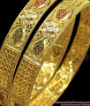 BR1704-2.4 New Arrival Enamel Gold Forming Bangles For Bridal Wear