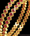 BR1711-2.6 Full Ruby Stone Impon Design Gold Bangle Collection First Quality