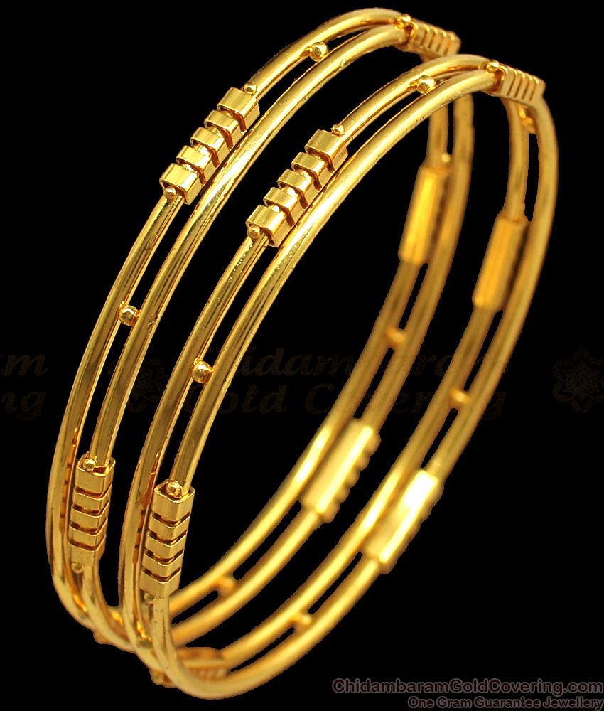 BR1712-2.10 Trending Gold Plated Kambi Valayal For Daily Wear