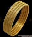 BR1713-2.6 Sleek Design Rounded Set of Four Gold Bangles