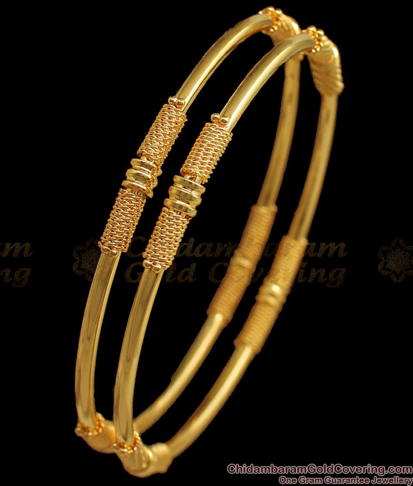 BR1716-2.6 New Threaded Design Daily Wear Gold Bangle Models