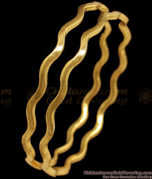BR1718-2.8 Original Impon Zig Zag Neli Gold Bangles Daily Wear BR1718-2.8 Original Impon Zig Zag Neli Gold Bangles Daily Wear