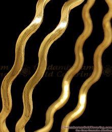 BR1718-2.8 Original Impon Zig Zag Neli Gold Bangles Daily Wear BR1718-2.8 Original Impon Zig Zag Neli Gold Bangles Daily Wear