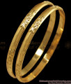 BR1720-2.8 Flower Design Impon Gold Design Bangle Daily Wear