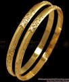 BR1720-2.4 Flower Design Impon Gold Bangle Design Daily Wear