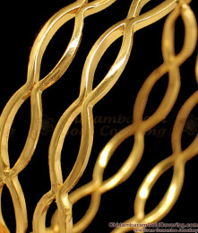BR1721-2.8 Daily Wear Impon Gold Bangle Wave Designs BR1721-2.8 Daily Wear Impon Gold Bangle Wave Designs