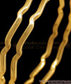 BR1722-2.10 Latest Zig Zag Wave Design Impon Gold Bangle