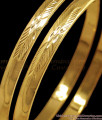 BR1723-2.4 Leaf Pattern Impon Gold Bangle Designs Daily Wear