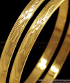 BR1723-2.6 Leaf Pattern Impon Gold Bangle Designs Daily Wear