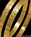 BR1725-28 New Heart Design Impon Daily Wear Gold Bangle Designs