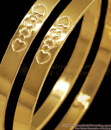 BR1725-28 New Heart Design Impon Daily Wear Gold Bangle Designs BR1725-28 New Heart Design Impon Daily Wear Gold Bangle Designs
