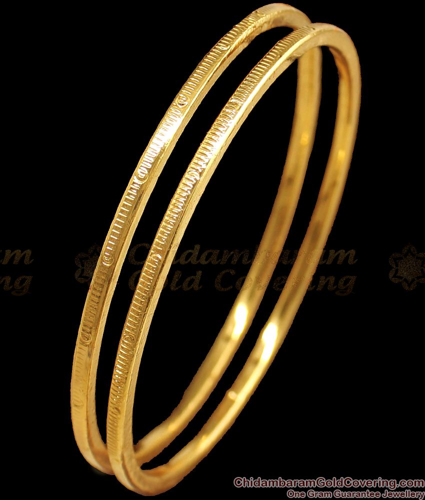 BR1728-2.8 Pure Impon Gold Thin Bangles Models Daily Wear