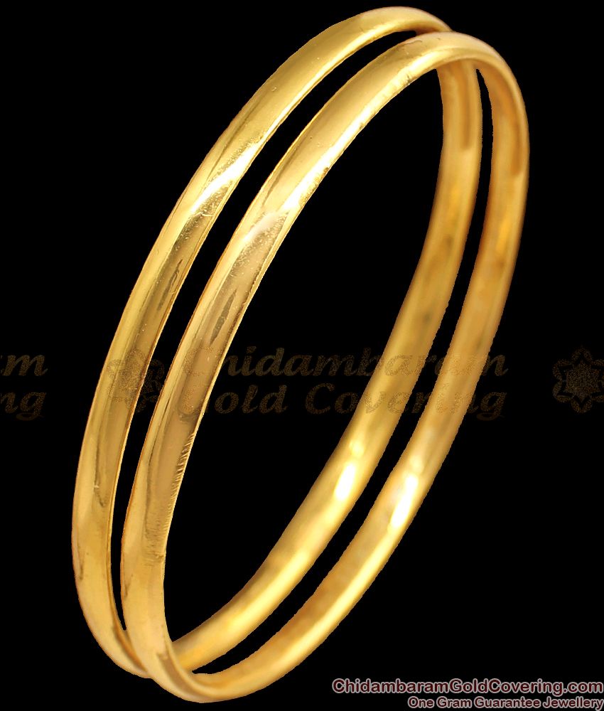 BR1732-2.10 Original Plain Impon Gold Bangles Daily Wear