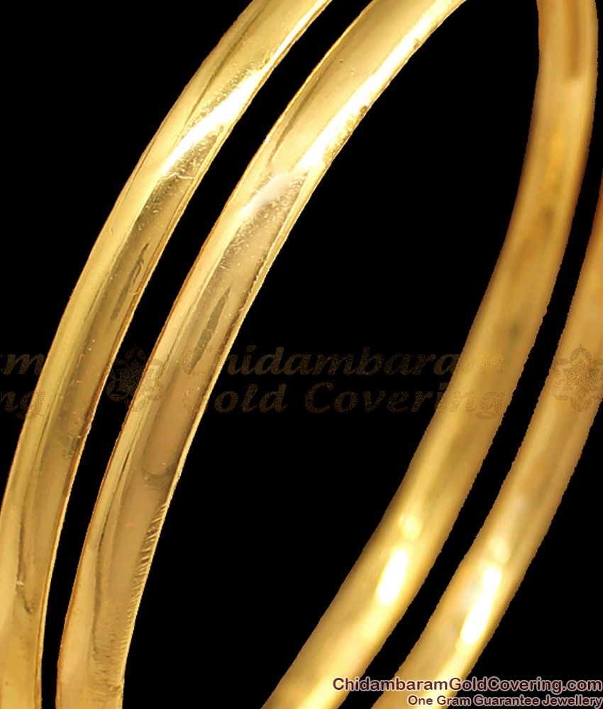 BR1732-2.10 Original Plain Impon Gold Bangles Daily Wear