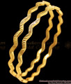BR1733-2.8 Cross Zig Zag Design Impon Gold Bangle Collections