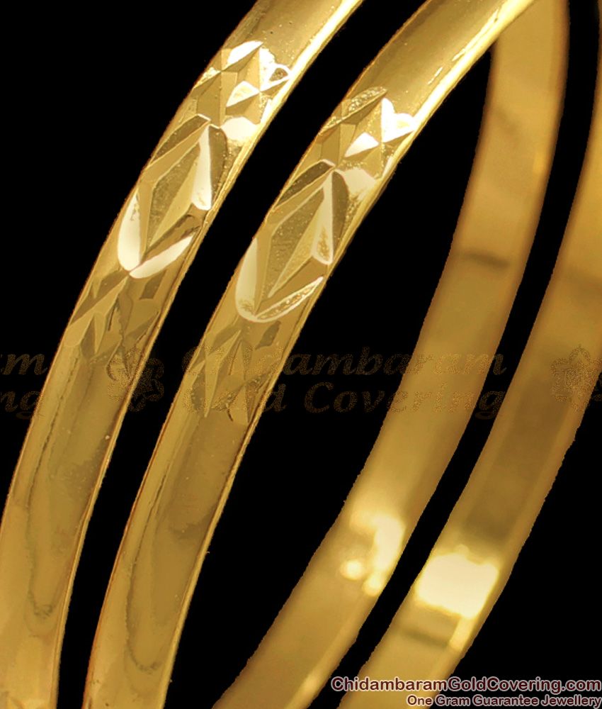 BR1735-2.6 One Gram Gold Real Impon Bangles Traditional Wear