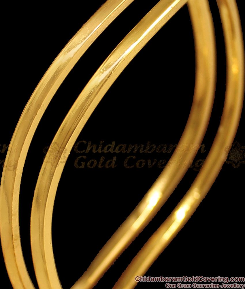 BR1738-2.8 New S Wave Designs Original Impon Gold Bangles