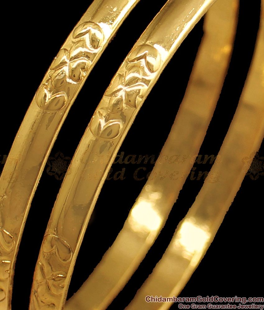 BR1739-2.4 Latest Original Impon Gold Bangle Designs Daily Wear