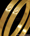 BR1740-2.8 Pure Impon Plain Gold Bangles Designs Daily Wear