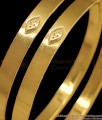 BR1740-2.10 Pure Impon Plain Gold Bangles Designs Daily Wear