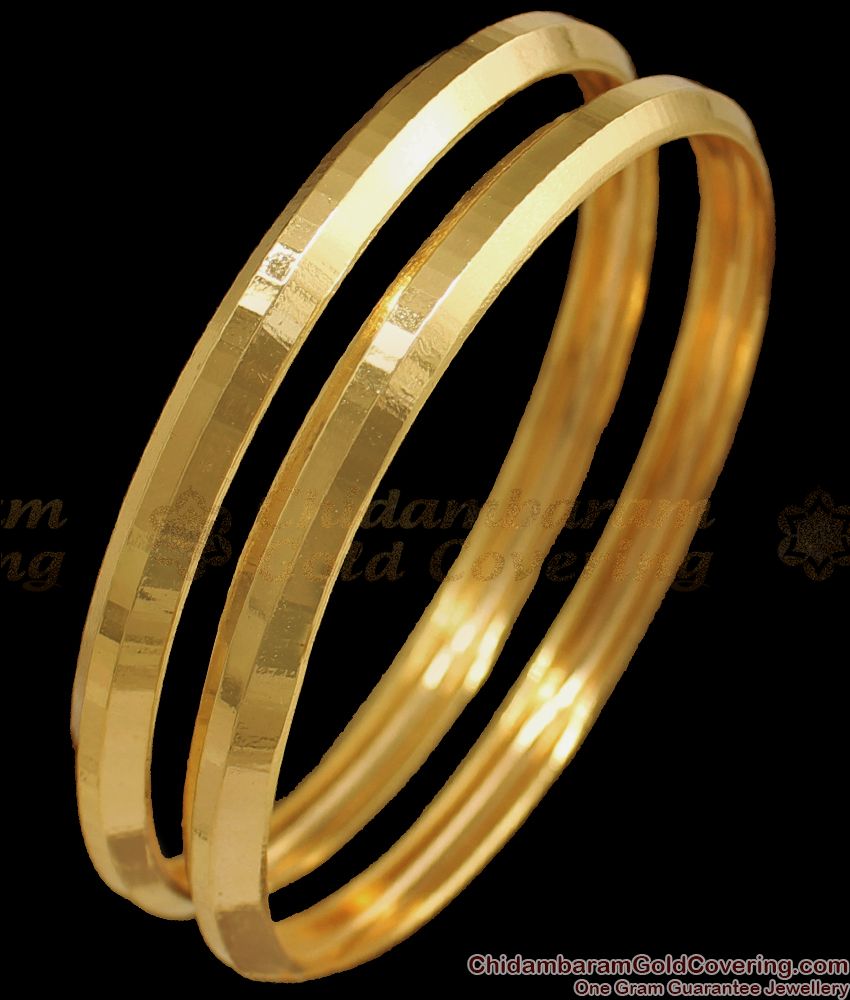 BR1741-2.6 Traditional Plain Original Impon Gold Bangles