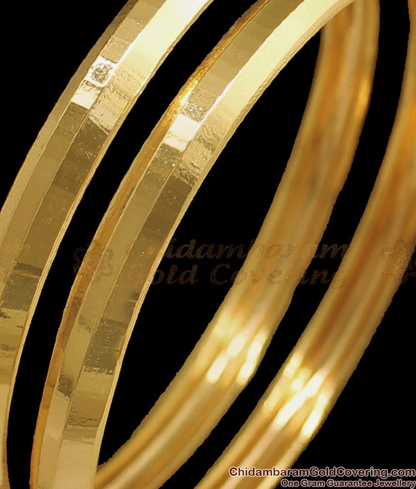 BR1741-2.10 Traditional Plain Original Impon Gold Bangles