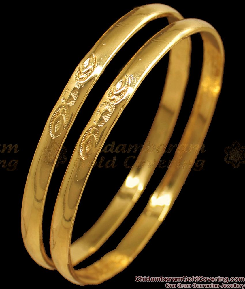 BR1742-2.10 Real Impon Gold Bangle Traditional Design Daily Wear