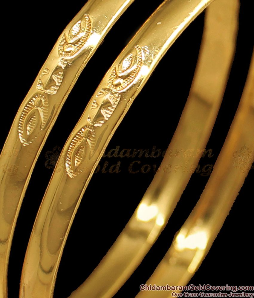 BR1742-2.10 Real Impon Gold Bangle Traditional Design Daily Wear